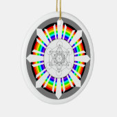 Metatron's Kubus Regenboogprisma Keramisch Ornament (Rechts)