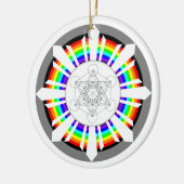 Metatron's Kubus Regenboogprisma Keramisch Ornament (Links)