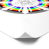 Metatron's Kubus Regenboogprisma Poster (Hoek)