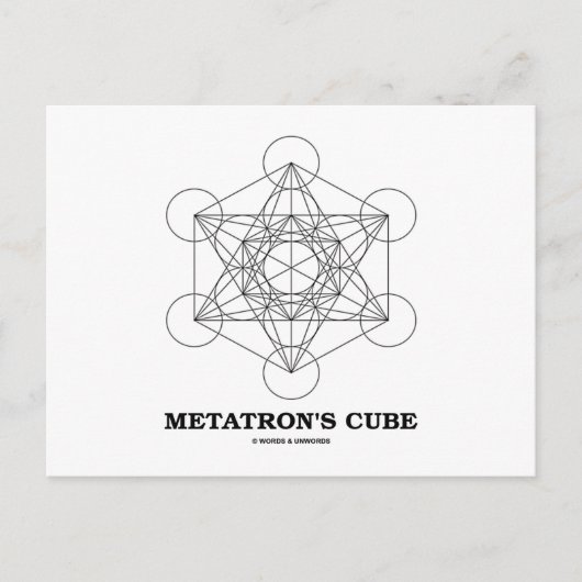 Metatron's kubus (Sacred Geometry) Briefkaart (Voorkant)
