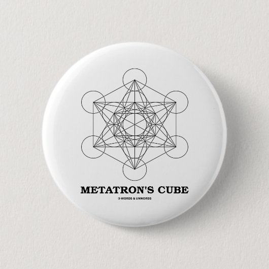 Metatron's kubus (Sacred Geometry) Ronde Button 5,7 Cm (Voorkant)