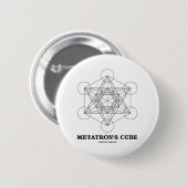 Metatron's kubus (Sacred Geometry) Ronde Button 5,7 Cm (Voorkant /achterkant)