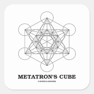 Metatron's kubus (Sacred Geometry) Vierkante Sticker
