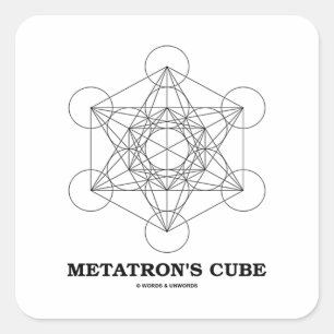 Metatron's kubus (Sacred Geometry) Vierkante Sticker