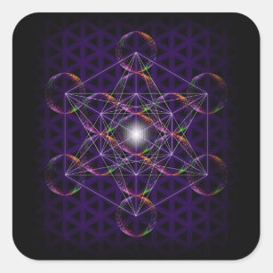 Metatron's kubus/ventilator van leven #2 vierkante sticker