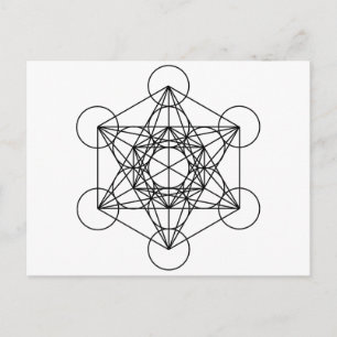 Metatron's kubus (wit) briefkaart