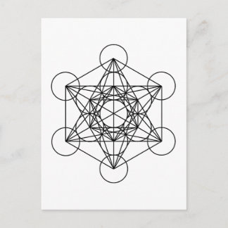Metatron's kubus (wit) briefkaart