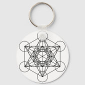 Metatron's kubus (wit) sleutelhanger (Voorkant)