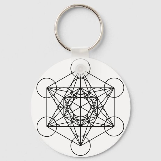 Metatron's kubus (wit) sleutelhanger (Voorkant)