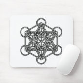 Metatron's kubus (zwart) muismat (Met muis)