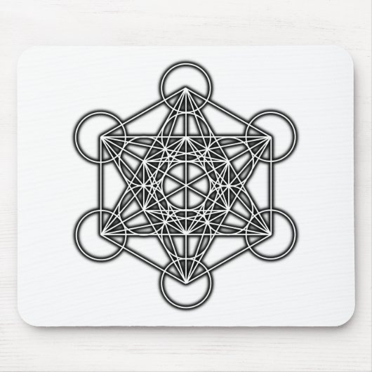 Metatron's kubus (zwart) muismat (Voorkant)