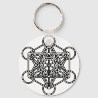 Metatron's kubus (zwart) sleutelhanger