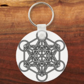 Metatron's kubus (zwart) sleutelhanger (Voorkant)