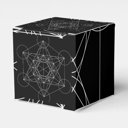 Metatron's Kubus Zwart & Wit Bedankdoosjes (Voorkant Zijde)