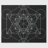 Metatron's Kubus Zwart & Wit Cadeaupapier (Vlak)
