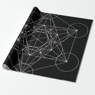 Metatron's Kubus Zwart & Wit Cadeaupapier