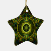 "Metatron's Magick Wheel" - Fractal Art Keramisch Ornament (Rechts)