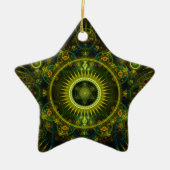 "Metatron's Magick Wheel" - Fractal Art Keramisch Ornament (Voorkant)