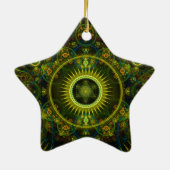 "Metatron's Magick Wheel" - Fractal Art Keramisch Ornament (Achterkant)