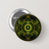 "Metatron's Magick Wheel" - Fractal Art Ronde Button 5,7 Cm (Voorkant /achterkant)