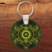 "Metatron's Magick Wheel" - Fractal Art Sleutelhanger (Voorkant)