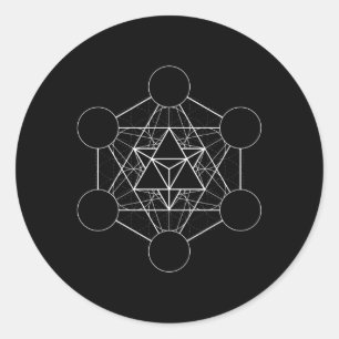 Metatrons Merkaba Heilige Geometrie Ronde Sticker