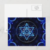 Metatrons Würfel - Merkaba - Stern Tetraeder Briefkaart (Voorkant / Achterkant)