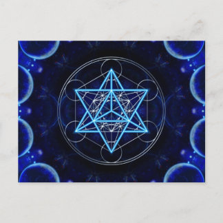 Metatrons Würfel - Merkaba - Stern Tetraeder Briefkaart