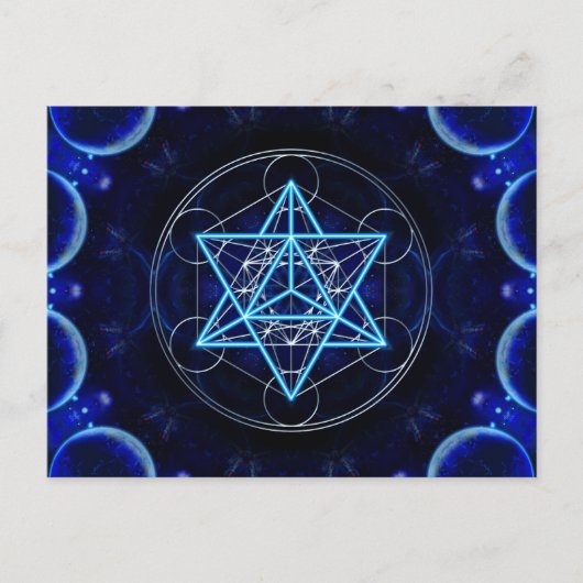Metatrons Würfel - Merkaba - Stern Tetraeder Briefkaart (Voorkant)