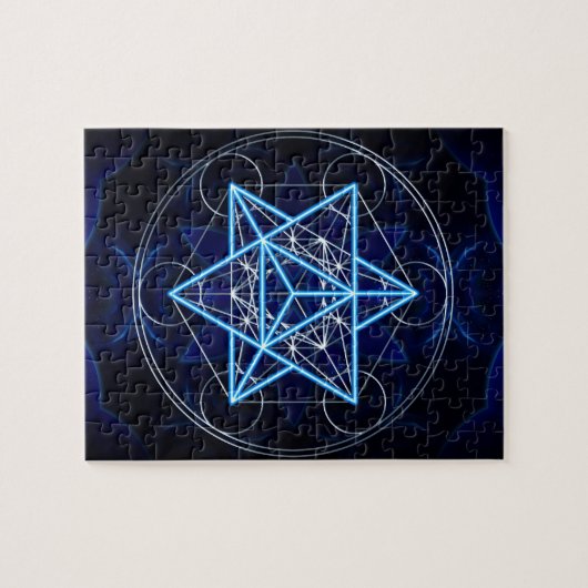 Metatrons Würfel - Merkaba - Stern Tetraeder Legpuzzel (Horizontaal)