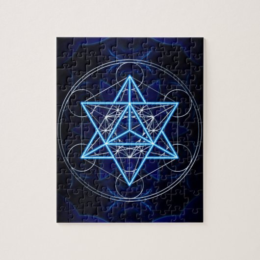 Metatrons Würfel - Merkaba - Stern Tetraeder Legpuzzel (Verticaal)