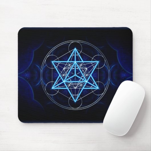 Metatrons Würfel -  Merkaba - Stern Tetraeder Muismat (Met muis)