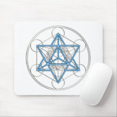 Metatrons Würfel - Merkaba - Stern Tetraeder Muismat (Met muis)