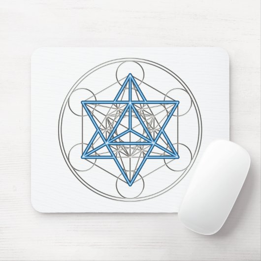 Metatrons Würfel -  Merkaba - Stern Tetraeder Muismat (Met muis)