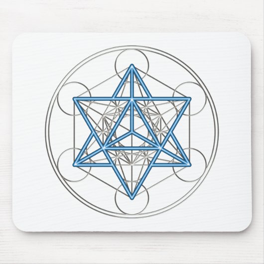 Metatrons Würfel - Merkaba - Stern Tetraeder Muismat (Voorkant)