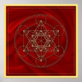 Metatrons Würfel - Merkaba - Stern Tetraeder Poster (Voorkant)
