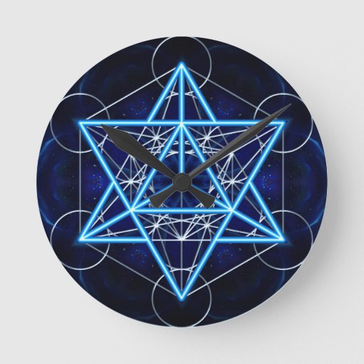Metatrons Würfel -  Merkaba - Stern Tetraeder Ronde Klok (Voorkant)