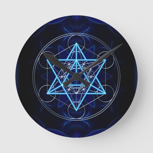 Metatrons Würfel - Merkaba - Stern Tetraeder Ronde Klok (Voorkant)