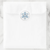 Metatrons Würfel - Merkaba - Stern Tetraeder Ronde Sticker (Tas)