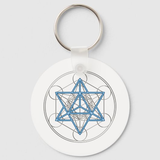 Metatrons Würfel - Merkaba - Stern Tetraeder Sleutelhanger (Voorkant)