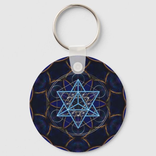 Metatrons Würfel - Merkaba - Stern Tetraeder Sleutelhanger (Voorkant)