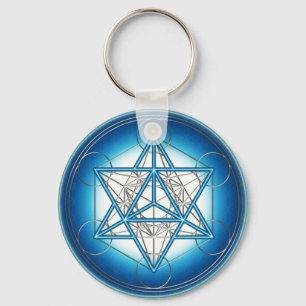 Metatrons Würfel - Merkaba - Stern Tetraeder Sleutelhanger