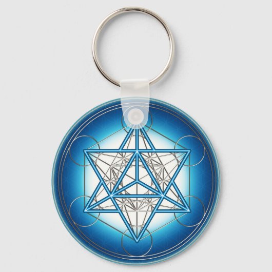 Metatrons Würfel - Merkaba - Stern Tetraeder Sleutelhanger (Voorkant)
