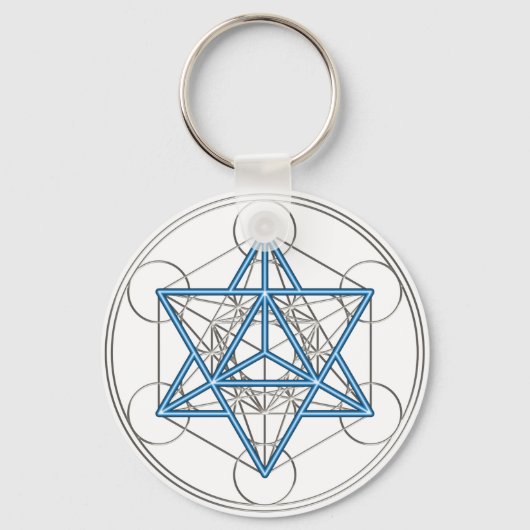 Metatrons Würfel - Merkaba - Stern Tetraeder Sleutelhanger (Voorkant)