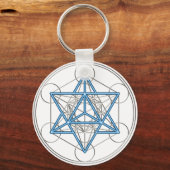 Metatrons Würfel - Merkaba - Stern Tetraeder Sleutelhanger (Voorkant)