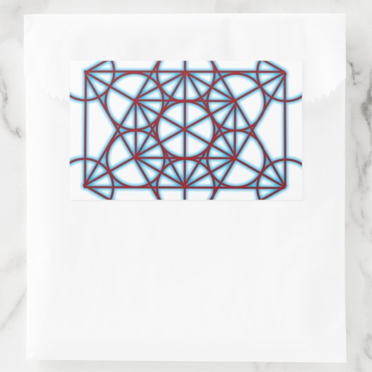 MetatronTGlow Rechthoekige Sticker (Tas)