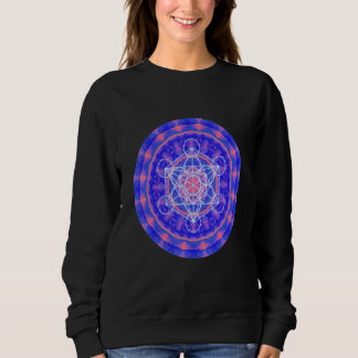 Metatronu2019s kubus heilige geometrie op blauw Si Trui