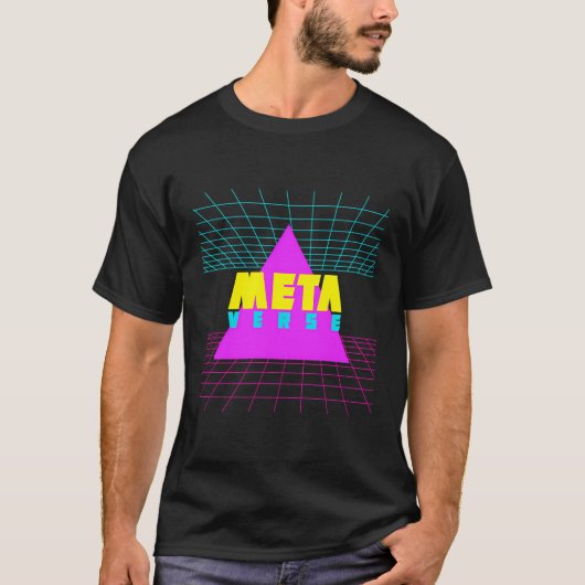 Metaverse Triangle Virtual Reality Gamer VR-speler T-shirt (Voorkant)