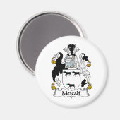 Metcalf Family Crest Magneet (Voorkant / Achterkant)