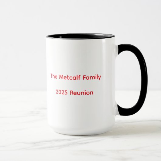 Metcalf Family Reunion 2025 Koffie Mok 2.0 (Rechts)